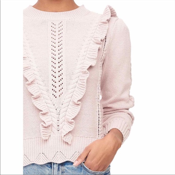 Rebecca Taylor Sweaters - Rebecca Taylor Ruffled Cable Knit Sweater
